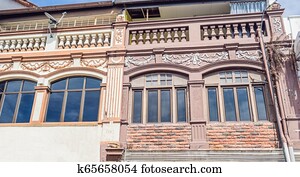 Old houses in the Old Town of Georgetown, Penang, Malaysia