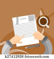 Reviewing loan application form con