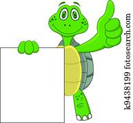Turtle cartoon with thumb up Turtle cartoon with thumb up