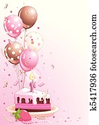 Birthday Cake With Balloons Birthday Cake With Balloons