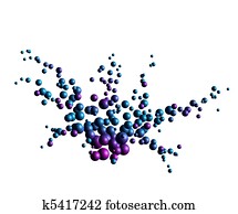 Blue lilac particles explosion Blue lilac particles explosion
