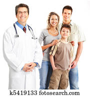 doctor and family