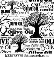 Olive oil seamless pattern. Olive oil seamless pattern.