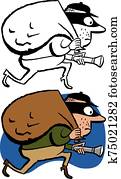 Robber Clip Art Vectors | Our Top 1000+ Robber EPS Images | Fotosearch