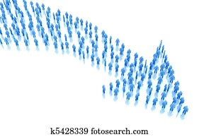 Arrow of people: business concept.