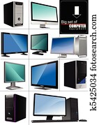 Big set of computer equipment. Ser Big set of computer equipment. Ser