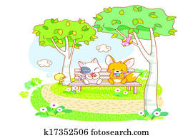 cute animals in the park cute animals in the park