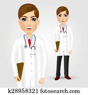 young doctor with folder