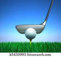 A golf club and a ball A golf club and a ball
