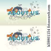 About us website banner concept About us website banner concept