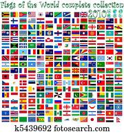 banderas del mundo, y, tierra, globos