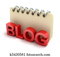 Blog and notepad 3D icon Blog and notepad 3D icon