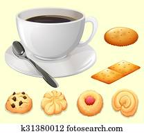 Cup of coffee and cookies Cup of coffee and cookies