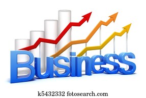 empresa / negocio, gráfico, concepto, aislado