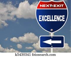 Excellence road sign 