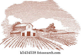 Farm Landscape with Barn Farm Landscape with Barn