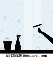 Hand cleaning windows Hand cleaning windows