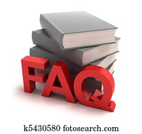 Icon of FAQ with books behind Icon of FAQ with books behind