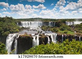 Iguassu waterfalls bordering Argentina Brazil Iguassu waterfalls bordering Argentina Brazil