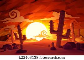 Low Poly Wild West Low Poly Wild West