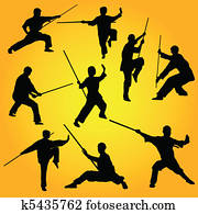 Martial arts group poses Martial arts group poses