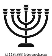 Stock Illustration of Detail of a menorah mso0015 - Search Clipart