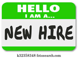 New Hire Nametag Sticker Green Employee Rookie Fresh Talent New Hire Nametag Sticker Green Employee Rookie Fresh Talent