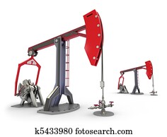 Oil Rig : Pump jacks isolated Oil Rig : Pump jacks isolated