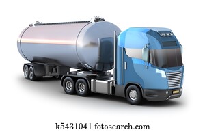 Oil Tanker truck. Isolated on white Oil Tanker truck. Isolated on white