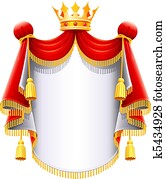 royal majestic mantle with gold crown
