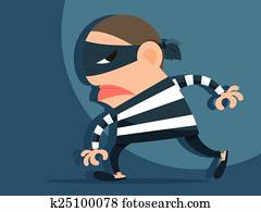 Thief Clipart | k3735583 | Fotosearch