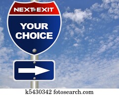 Your choice road sign 