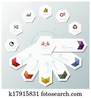 הכסגון, צורה גיאומטרית, עסק, infographic, עצב, דפוסית