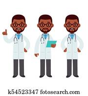 זכר שחור, רופא, ציור היתולי, קבע