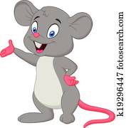 חמוד, עכבר, ציור היתולי, להציג