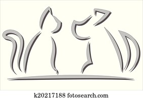 すばらしい デンマーク人, 犬, 輪郭, シルエット クリップアート(切り