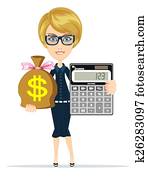 Accountant with a Calculator Accountant with a Calculator