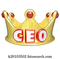 corona oro, ceo, principal ejecutivo, palabras, cima, regla