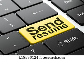 Finance concept: Send Resume on computer keyboard background Finance concept: Send Resume on computer keyboard background