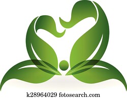 Green healthy life logo