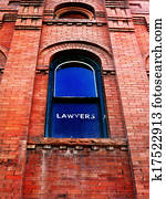 Lawyer Sign on Window