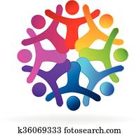 People holding hands logo People holding hands logo