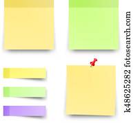 post sticky colored papers vector office notes post sticky colored papers vector office notes