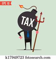 djævel, hos, skat, bombe, anføreren