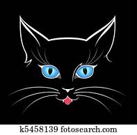 image of cat eyes in darkness image of cat eyes in darkness