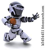 Robot playing american football Robot playing american football