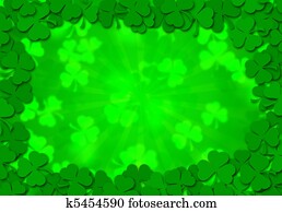 Shamrock Leaves Border Background for St Patricks Day Shamrock Leaves Border Background for St Patricks Day