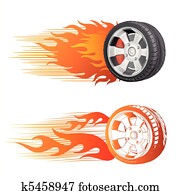 wheel and flame wheel and flame