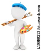 3d white people artist painter 3d white people artist painter