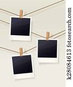 blank photo frames on clotheslines blank photo frames on clotheslines